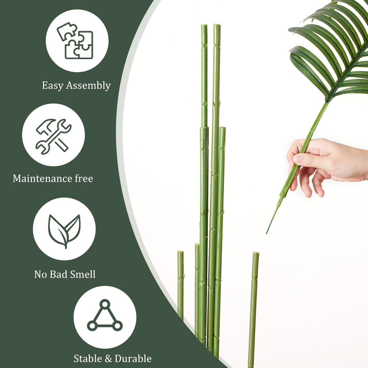 VGOBLO 5.5FT Fake Palm Tree Artificial Plant Faux Tall Palm Tree in Pot
