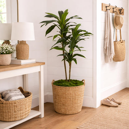 Nearly Natural 48 in Artificial Dracaena Real Touch Plant with Pot